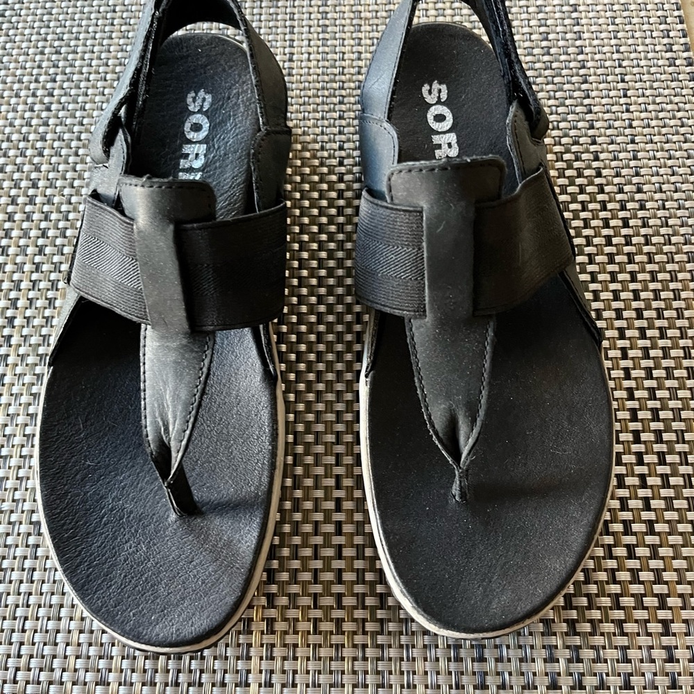 Sorel sandals, size 7.5, Black